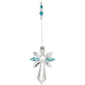 "Woodstock Chimes : Crystal Guardian Angel Suncatcher - Large, Blue Zircon -"