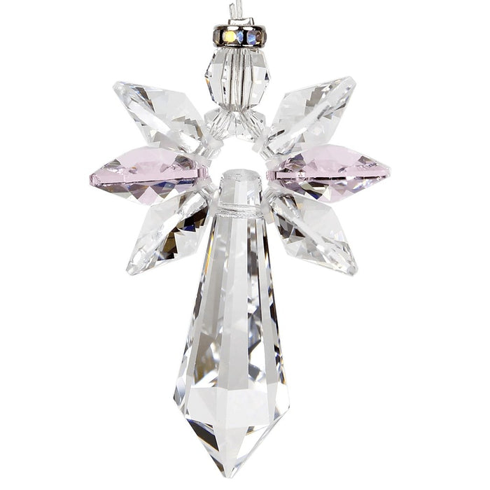 "Woodstock Chimes : Crystal Guardian Angel Suncatcher - Large, Rose - Woodstock Chimes : Crystal Guardian Angel Suncatcher - Large, Rose - Annies Hallmark and Gretchens Hallmark, Sister Stores"