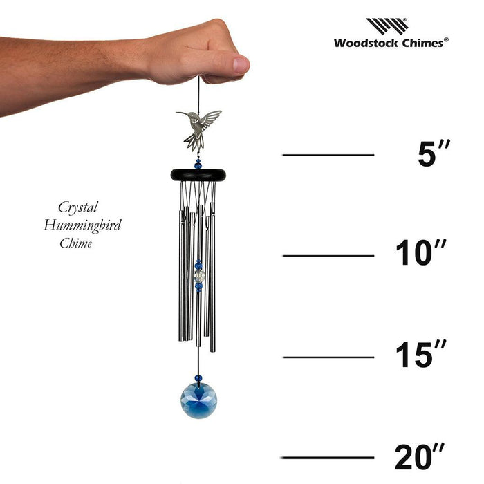 "Woodstock Chimes : Crystal Hummingbird Chime -"