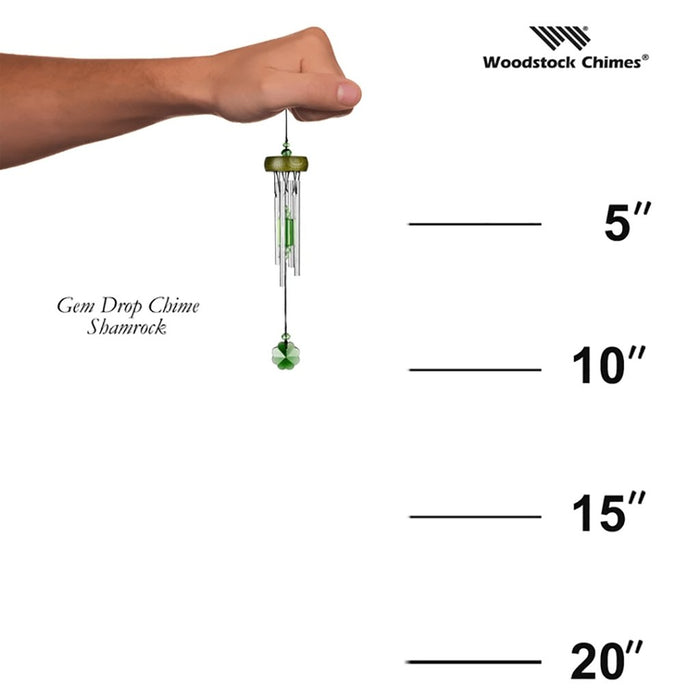 "Woodstock Chimes : Gem Drop Chime - Shamrock -"
