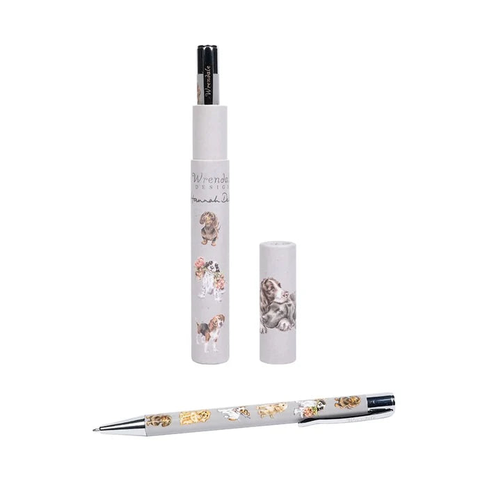 Wrendale Designs ‘A Dog’s Life’ dog pen with illustrated gift tube and cap by Hannah Dale