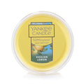 Yankee Candle Sicilian Lemon scented wax melt cup on a white background