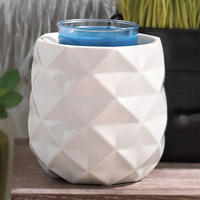 "Yankee Candle : Langham Collection White Ceramic Warmer with Timer -"